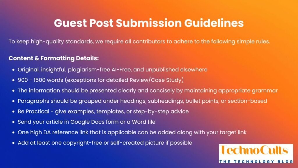 Guest Post Guidelines
